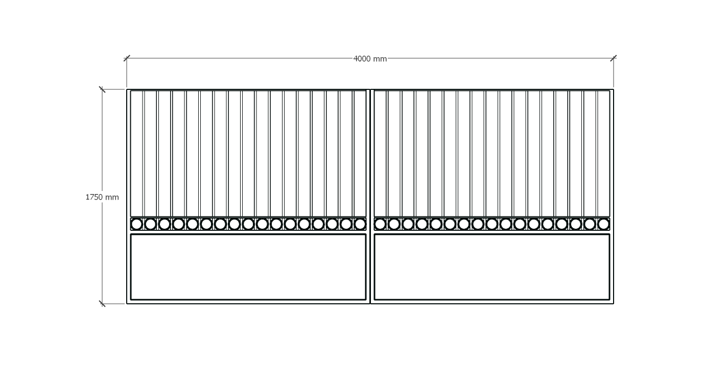 Portail battant plein acier